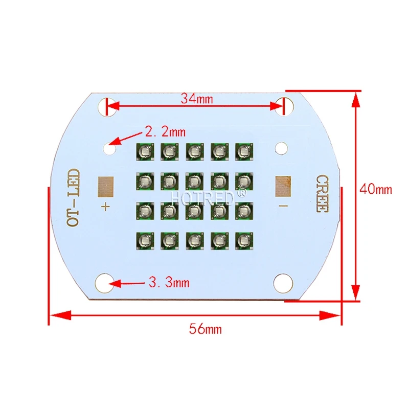 CREE XPE XP-E 50 Вт 60 Вт Светодиодный светильник чип Красный Зеленый Синий SMD COB Интегрированный Светодиодный чип для прожекторная софитная лампа