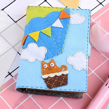 

Cartoon Felt DIY Package For Kid Girl Children Handmade Notebook Creative Animal Felt Material Package Felt Hand Book Package
