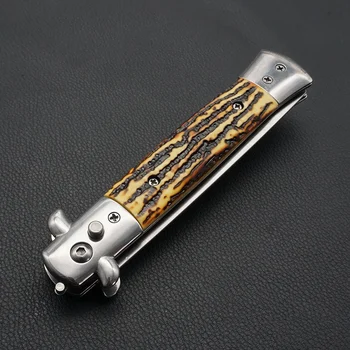 

1Pcs Automatic Stainless Steel Combs Foldable Knife Brushes Hair Trimmer Comb Brush Accessories Butterfly Mens Pocket Knife Comb