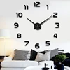 Large Home Wall Clock 3D DIY Clock Acrylic Mirror Stickers Home Decoration Living Room Quartz Needle Self Adhesive Hanging Watch ► Photo 2/6