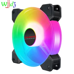 Chasis del ordenador de apoyo de los Fans RGB controlador de juego disipador de calor disipación 120mm ventilador PC ventilador con cubierta