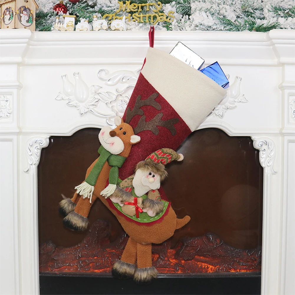 Christmas Stocking Sock Candy Gift Bag Decorations for Home Ornaments New Year Christmas Pendant new