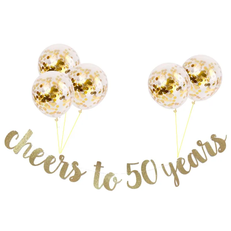 16inch 50 rose gold Cyuan 30th 40th 50th День Рождения украшения взрослых шар 30 40 50 лет День рождения конфетти с цифрами возраста шары фотобудка реквизит - Цвет: 16inch 50 rose gold