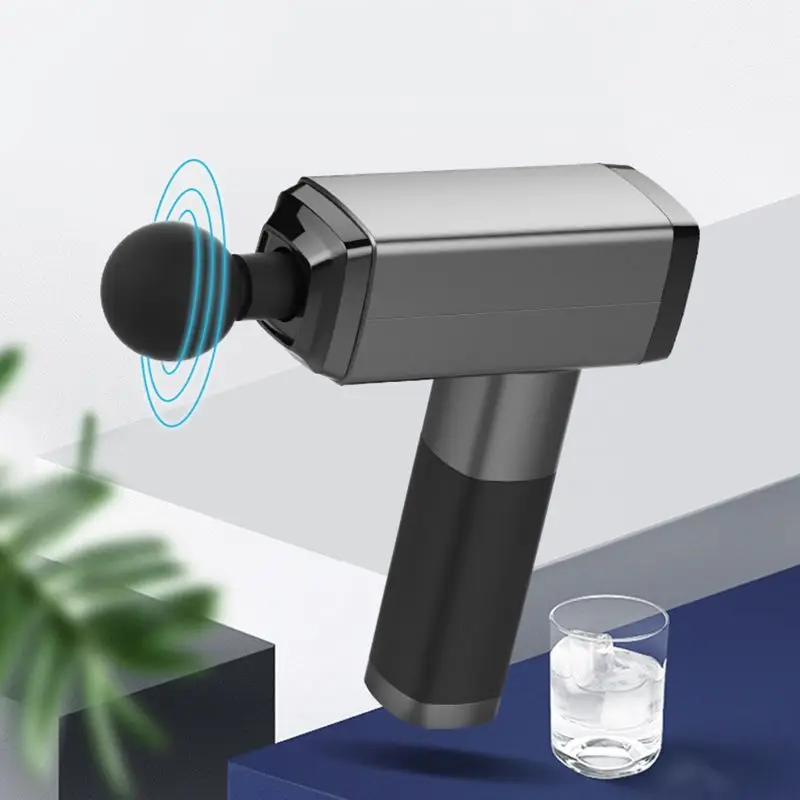  Portable Handheld Percussion Deep Muscle Massager Gun Body Relaxation 4 Heads