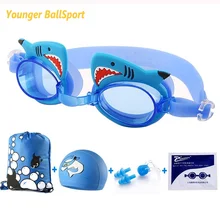 2021 Children Swimming Goggles Anti-Fog Professional Sports Water Goggles Swim Eyewear Waterproof Kids Swimming cap set earplugs