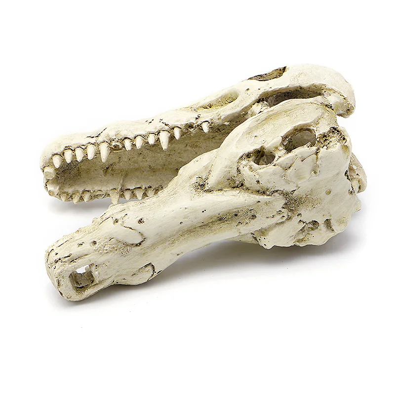 " крокодил череп искусственный Декор украшение для аквариума аквариум
