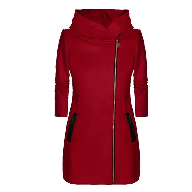 S-5XL размера плюс хлопок теплая куртка для женщин зима верхняя одежда пальто женские длинные куртки повседневные женские пальто с капюшоном толстовки - Цвет: Красный