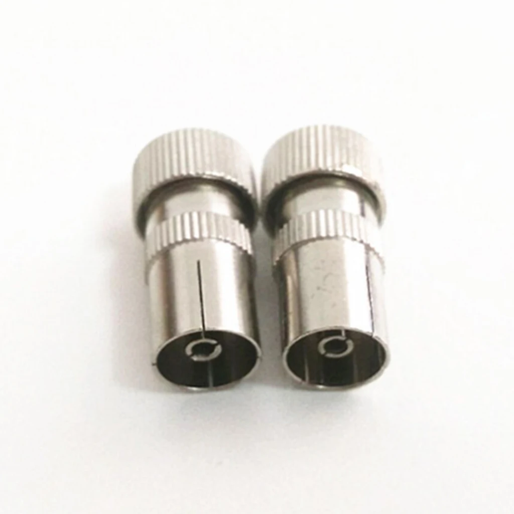 10 Pieces 9.5mm RF Female TV Signal Aerial Cable Adaptor Coaxial Connector Plug