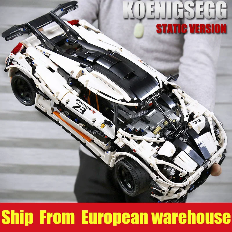 Yeshin 13120 MOC 4789 Technic koenigseзурованный Супер спортивный гоночный автомобиль городская