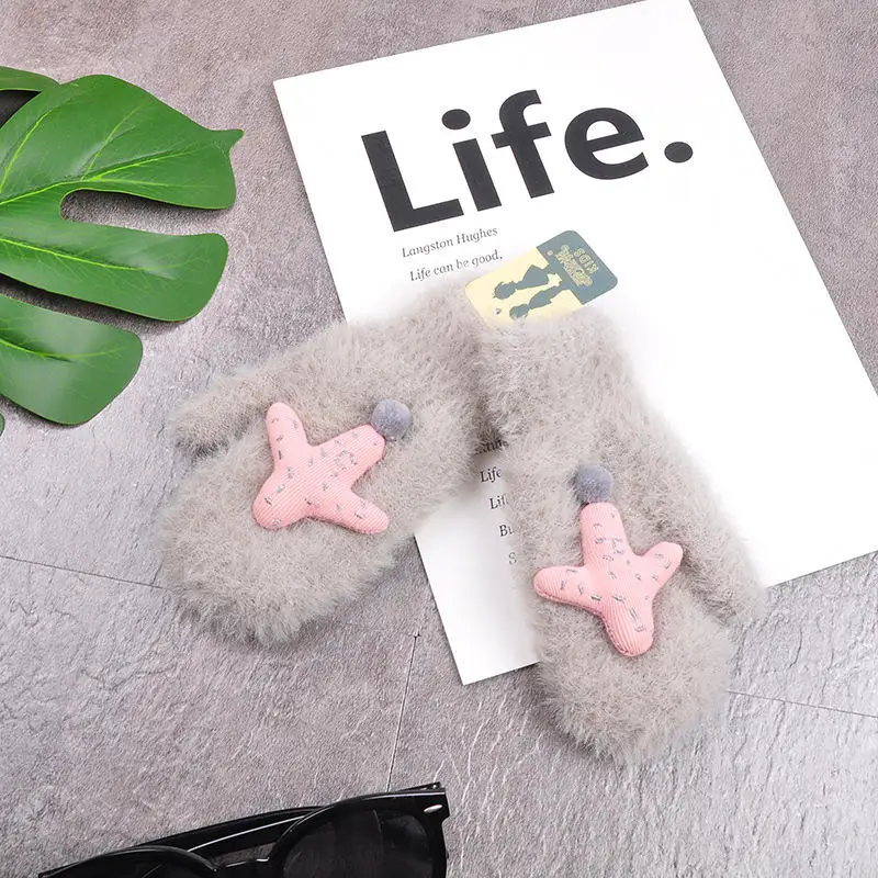 Wecute/Детские перчатки С КАКТУСОМ; Милые стильные детские перчатки; варежки для малышей; Рождественский подарок для маленьких девочек; теплые варежки
