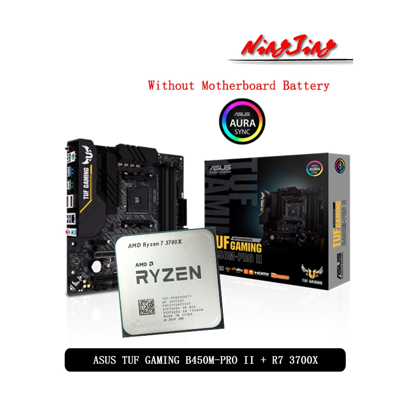 Материнская плата AMD Ryzen 7 3700X R7 процессор ASUS TUF GAMING B450M PRO II сокет AM4 все новые но без