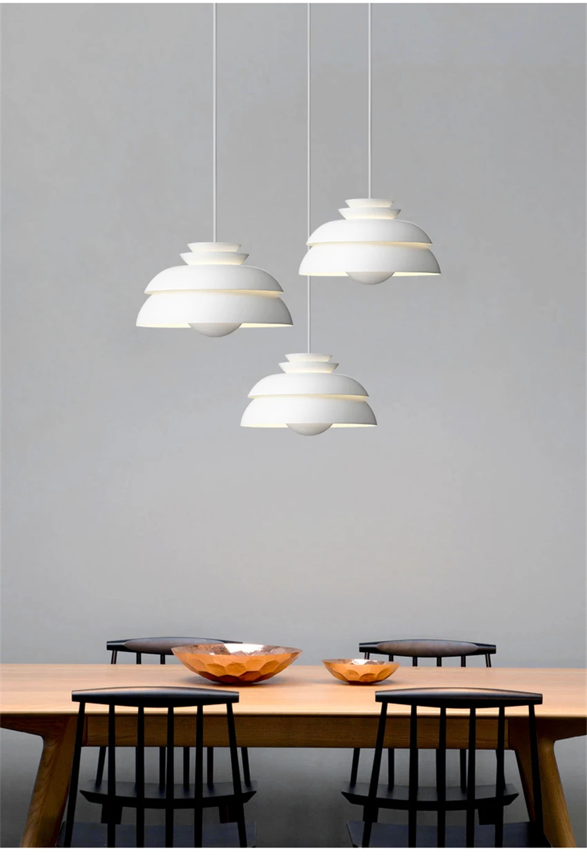 

Nordic White Simple Pendant Lamp Bedroom Dining Room Hanging Lamp Study Room Living Room Corridor Kitchen Home Pendant Lights