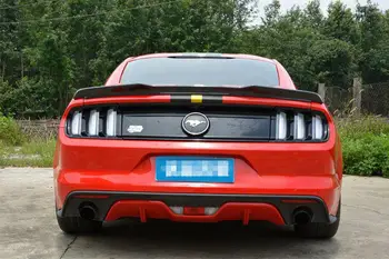 

High quality ABS material CRA REAR WING TRUNK LIP SPOILER FIT FOR FORD MUSTANG GT350 STYLE 2015 2016 2017 Primer or paint