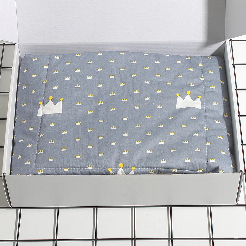 Grey Crown 90x90 см хлопковое Пеленальное Одеяло для новорожденных, плотное теплое Пеленальное Одеяло для сна, постельные принадлежности, Пеленальное Одеяло для младенцев - Цвет: Grey Crown