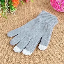 Новинка, 1 пара, мягкие хлопковые перчатки с сенсорным экраном, унисекс, зимние теплые рукавицы на запястье для телефонов, планшетов