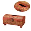 Wooden Tissue Box Holder Kitchen Tissue Box Organizer Desktop Napkin Case Paper Storage Box Decorative Crafts Container 2