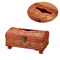 Wooden Tissue Box Holder Kitchen Tissue Box Organizer Desktop Napkin Case Paper Storage Box Decorative Crafts Container 2