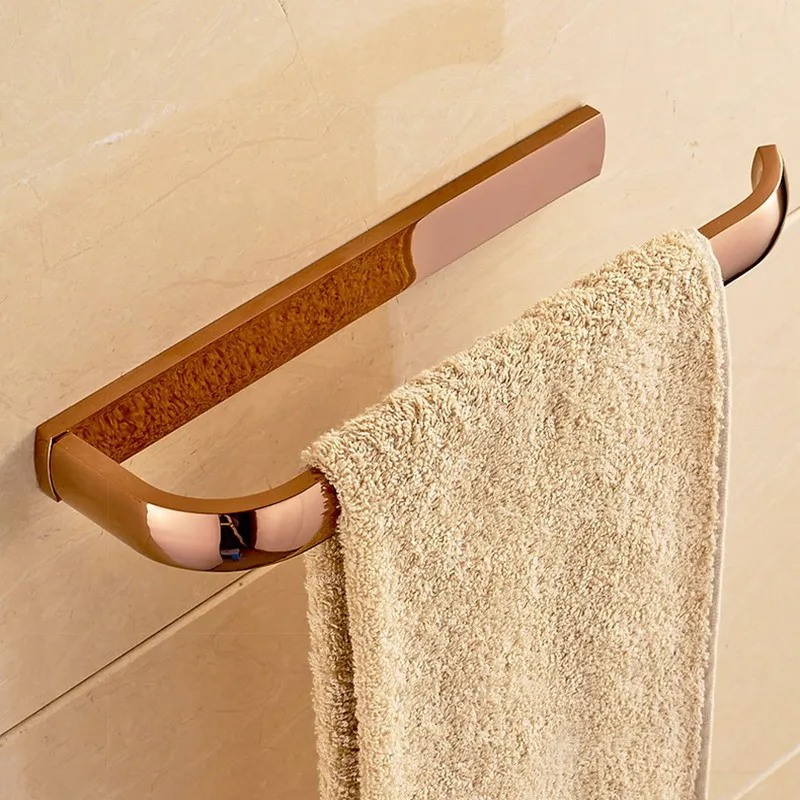 Rose Gold Double Towel Bars Bathroom Towel Ring Wall Mounted Bathroom Accessories Rack Ring Toilet Brush Soap Holder bathroom hardware set bathroom hardware accessories