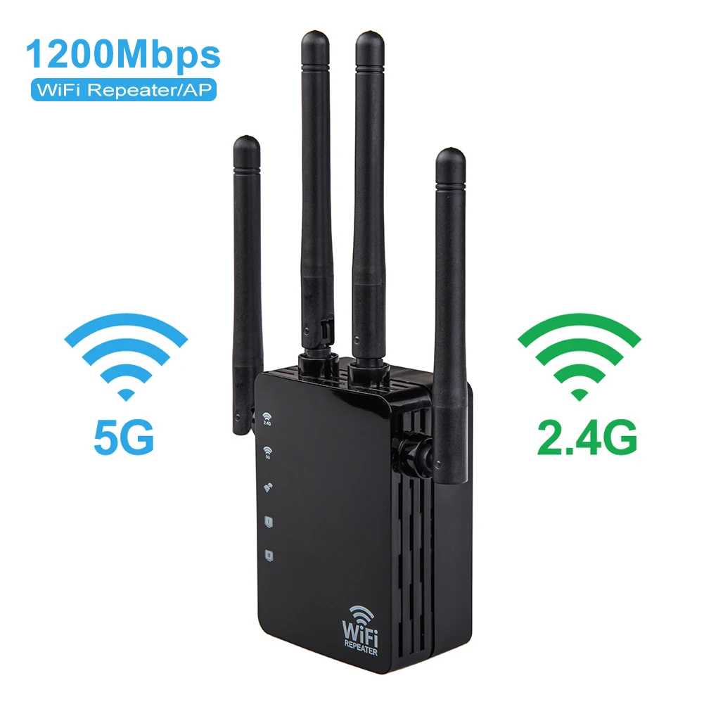 

1200Mbps Long Range Dual Band 2.4+5Ghz Wireless Wifi Router High Power Wifi Repeater Wifi Extender Wlan Wi-fi Amplifer