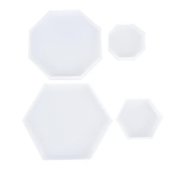 

Geometry Silicone Mould DIY Octagonal Table Set Mold Plaster Aromatherapy Car Decoration Fragrance Expansion Stone Mold