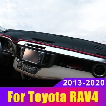 

Car Dashboard Cover Mats Avoid Light Pad Instrument Platform Desk Carpets For Toyota RAV4 XA40 XA50 2013-2019 2020 Accessories