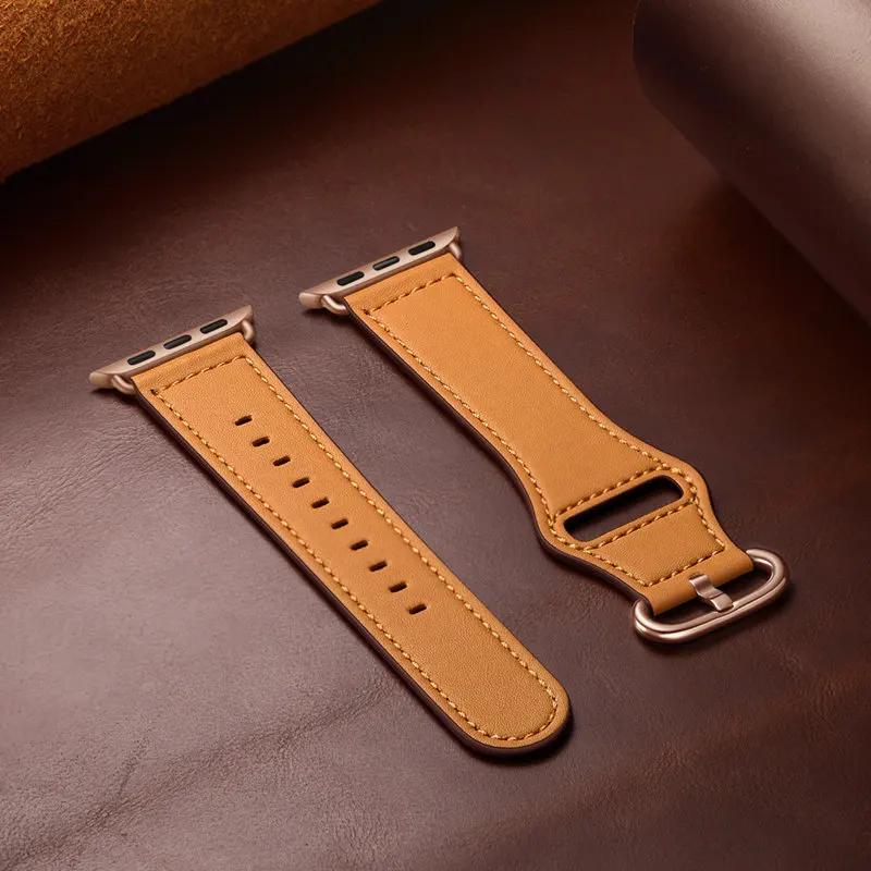 E Ремешок для Apple Watch 40 мм 44 мм 42 мм 38 мм сменный ремешок из натуральной кожи для Apple Watch iWatch Series 5 4 3 2 1 - Цвет ремешка: E
