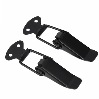 

Lock Hook Fastener Locking Clip Iron Black Tool Kit 2pcs Car Safety Bumper Decor Fixation Safe Practical