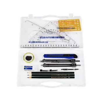 

16pcs/set Drafting Compass Kit Drawing Ruler Pencil Student School Supplies Tool
