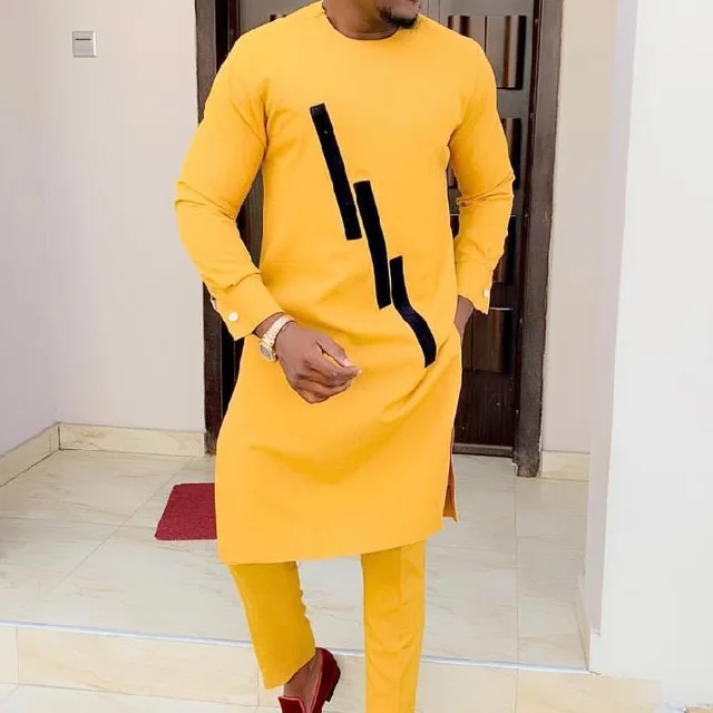 Bambi Yellow + Black Patchwork Ankara  Outfit