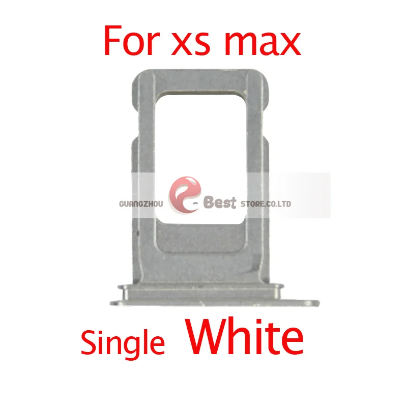 Новинка для iPhone X XR XS MAX Одиночная и двойная Мобильная sim-карта держатель лотка Замена слота - Цвет: XS max White single