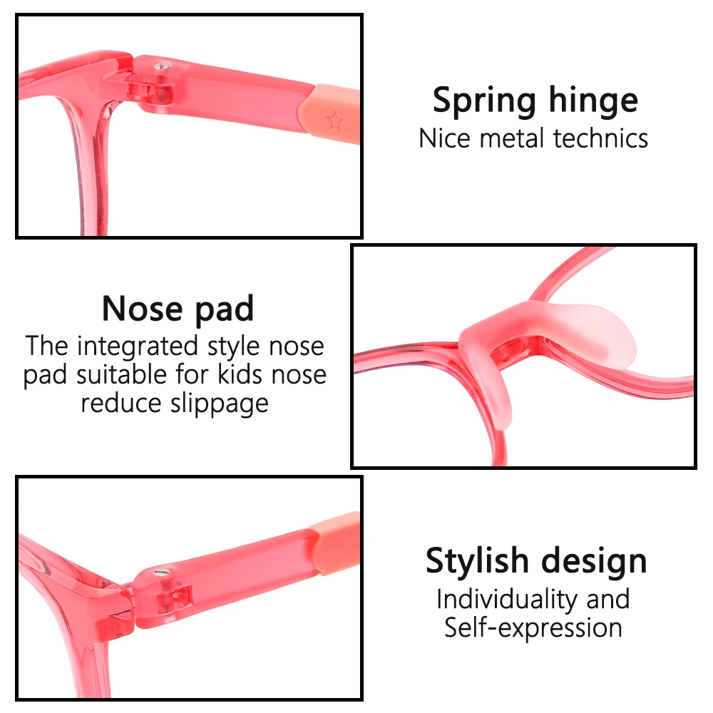 Kirka Kid Glasses Children Non-slip Temples TR90 Frame Eyeglasses Boy Girl Computer Eyewear Protect Eyes Child Glasses 8007