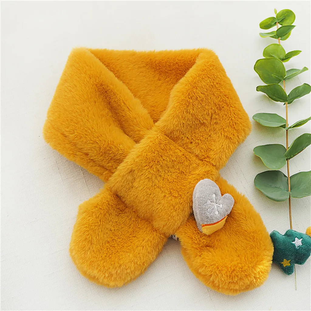 Christmas series imitation rabbit hair children bib winter warm scarf Christmas series imitation rabbit hair children's bib#40