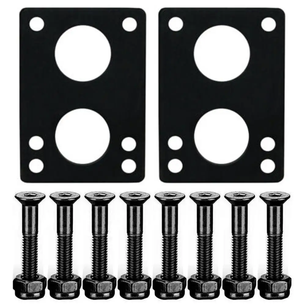 2pcs Skateboard PU Riser Pads And 8 Screws Longboard Outdoor Sports Parts Accessories | Спорт и развлечения