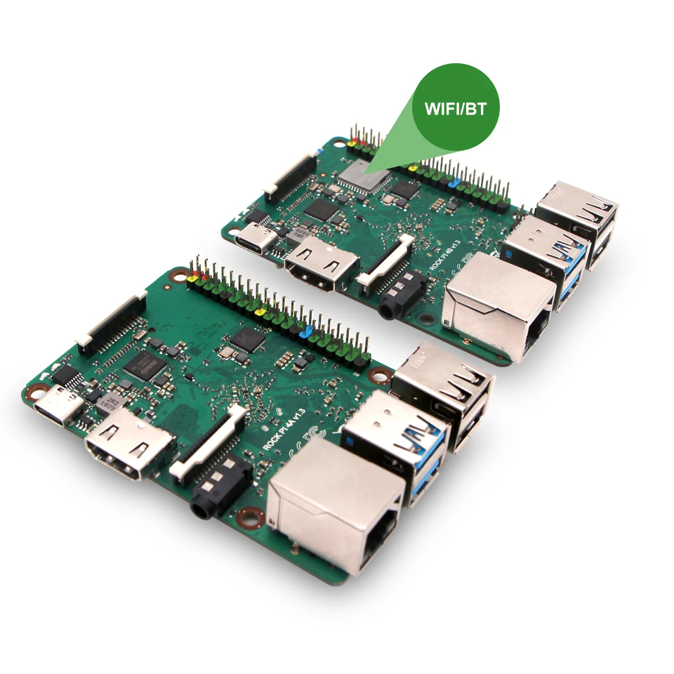 ROCK PI 4C Ĩ RK3399 4GB LPDDR4 Mali T860MP4 SBC/̱  ǻ,    ÷ AI ȣȯ 