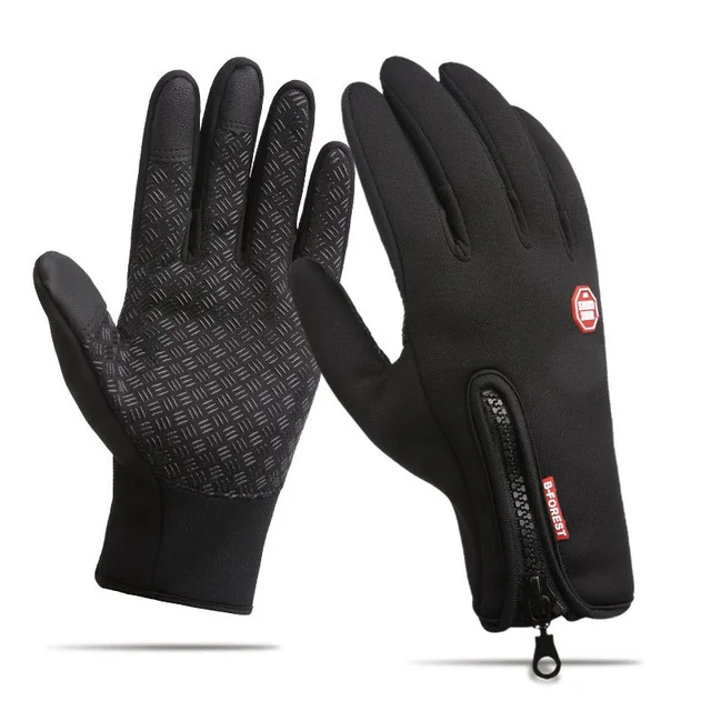 По prova dwaterproof água inverno quente luvas de esqui dos homens luvas de для катания на сноуборде motocicleta equitação мужские зимние парки inverno: тела sensível - Цвет: Black