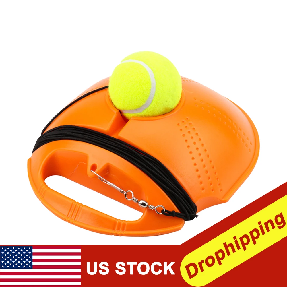 

Tennis Training Tool Exercise Tennis Ball Self-study Rebound Ball With Tennis Trainer Baseboard Sparring Device Dropship Epacket