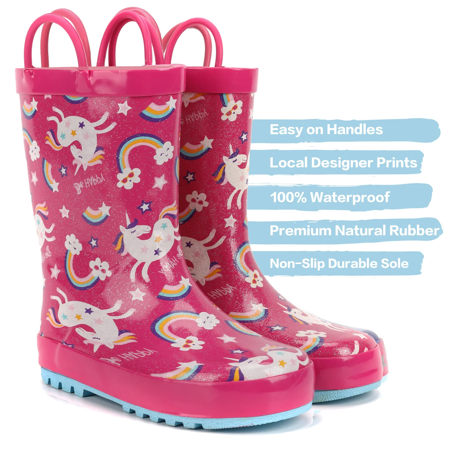 Unicorn Rainbow Pattern Rain Boots