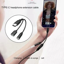 3,5 мм Тип C USB наушники зарядный адаптер для samsung huawei mate 20 P30 pro для Xiaomi Mi 8 9 6 SE AUX Наушники