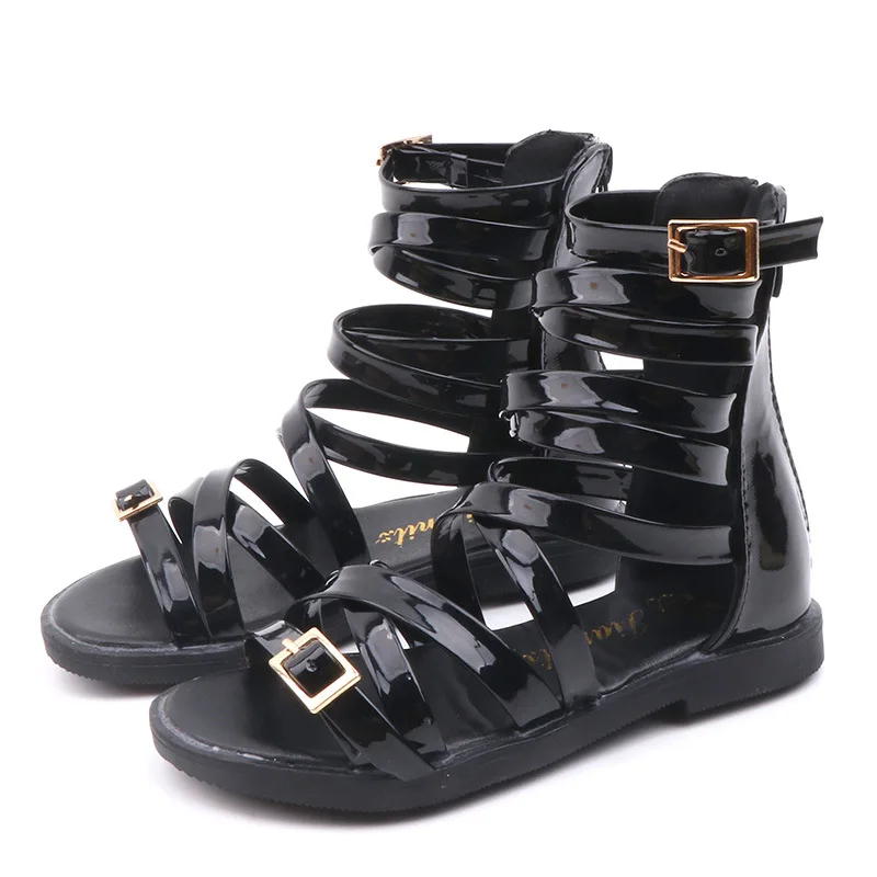 summer High-top children's sandals Cool boots girls fashion wild open toe flat princess sandals kids casual beach shoes