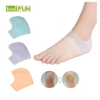 

1 Pair Silicone Gel Heel Socks Protectors Cracked Foot Skin Care Protectors Free Shipping N010 Foot Care Tools