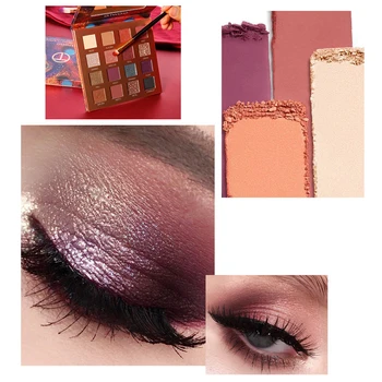 

16 Color Brand Eyeshadow Palette Charming Matte Shimmer Pigment Glitter Eye Shadow Powder For Festival Beauty Maquillaje TSLM2
