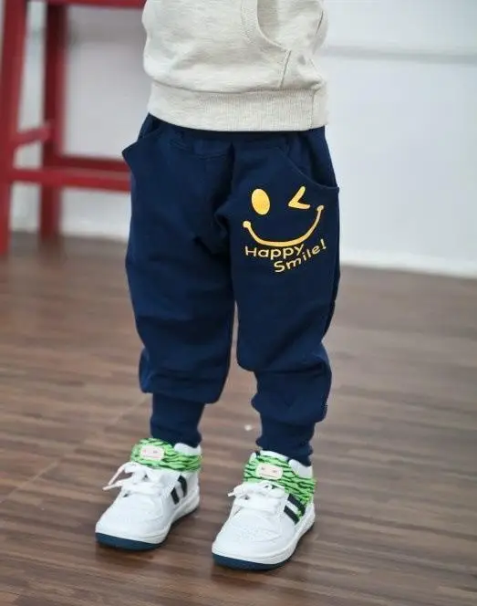 Осенние детские штаны повседневная одежда Новые Леггинсы хлопковые брюки для мальчиков с принтом
