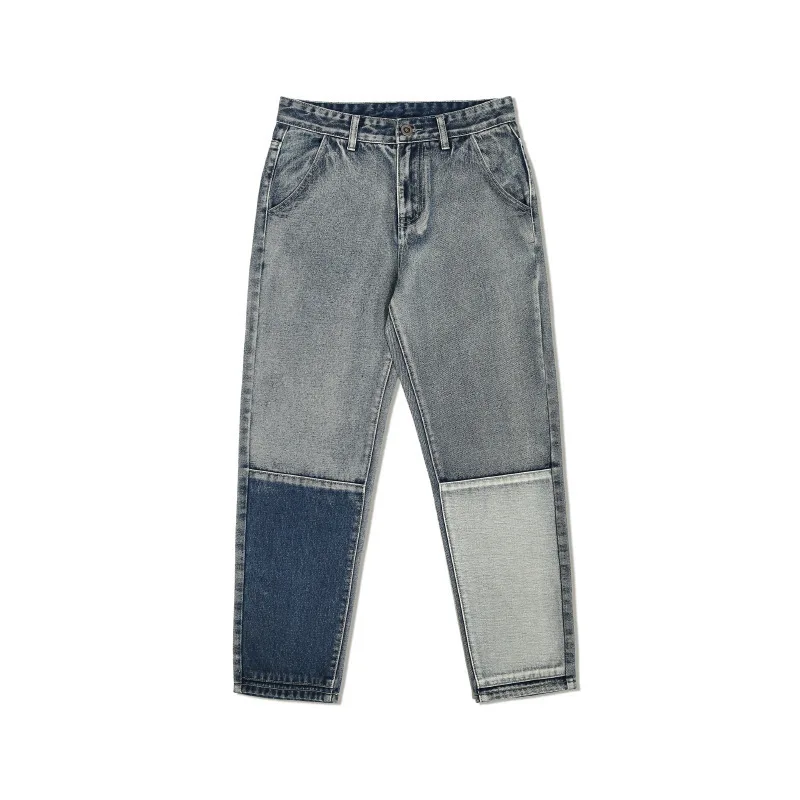 

2019 Autumn And Winter New Style Japanese-style MEN'S Jeans Mixed Colors Joint Loose-Fit Trend Casual Long Pants Men's Straight-