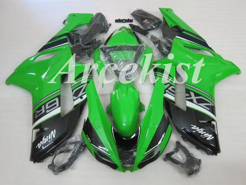 Стиль ABS Полный комплект обтекателя подходит для Kawasaki ZX6R 2007 2008 Обтекатели набор Custom 07 08 Ninja 636 на заказ бесплатно