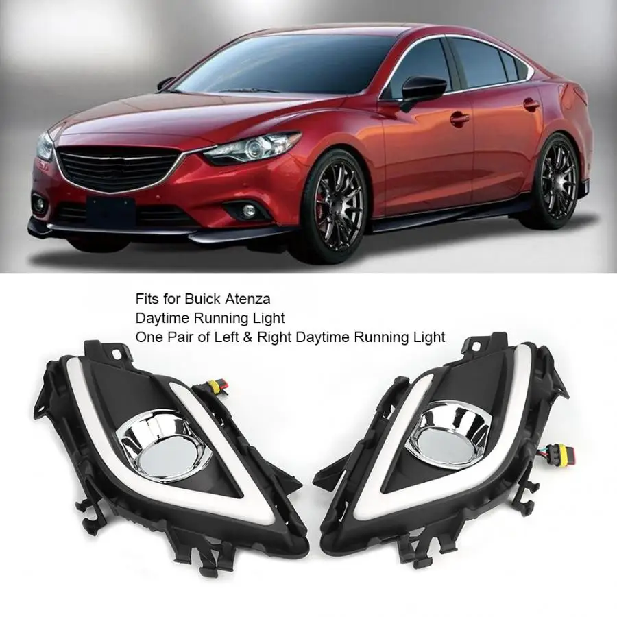 1 пара из 2 цвета Автомобильный светодиодный Габаритные огни комплект 12V DRL Противотуманные фары крышка подходит для Mazda Atenza