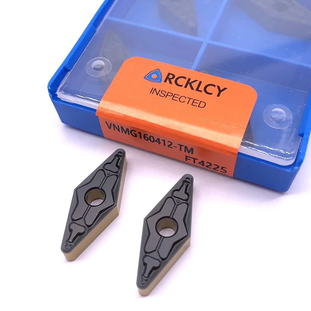 10 шт. RCKLCY VNMG160412 ТМ FT4225 токарные инструменты Внешний твердосплавный инструмент для обработки деталей вращения вставка для стали высокое качество обработки