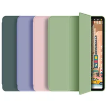 Coque intelligente en silicone avec porte crayon, pour iPad Air 2 Air 4 10.9 3, nouveau Ipad 10.2 Pro 10.5 11 2021 M1 9.7 Mini 5 4