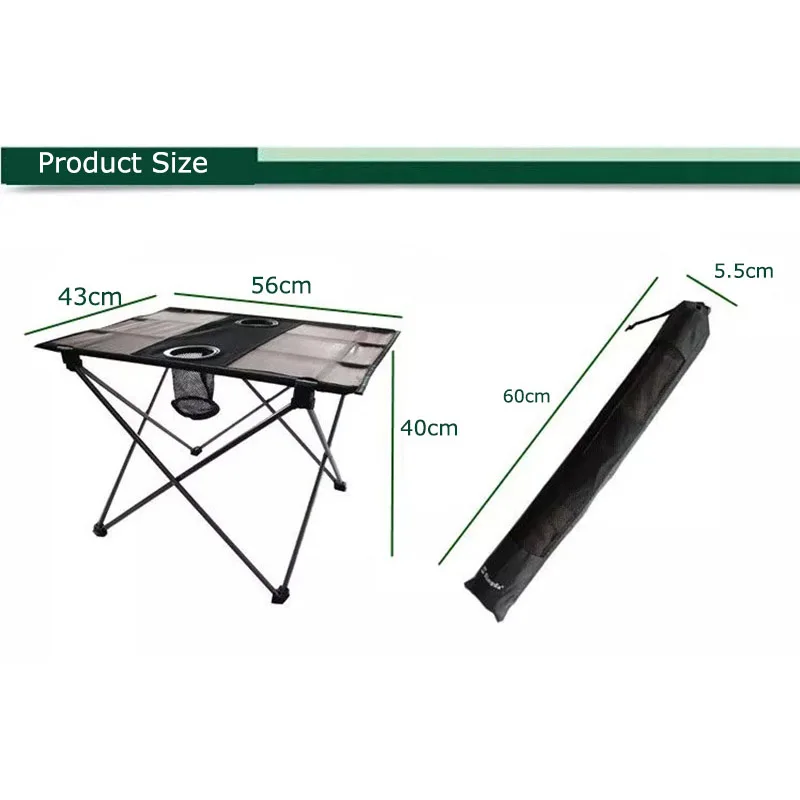 Aluminum Outdoor Folding Table Portable Tables Simple Camping Table Outdoor Picnic Car Travel Light