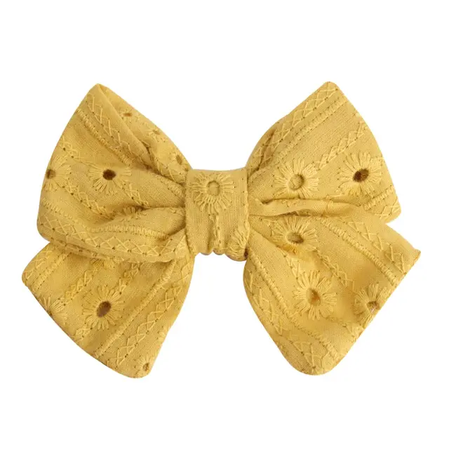 Elegant Chiffon Big Bow Spring Hair Clip Fashion Print Floral Hair Barrette For Women Girls Sweet Hairclip Hair Grip Accessories type 28