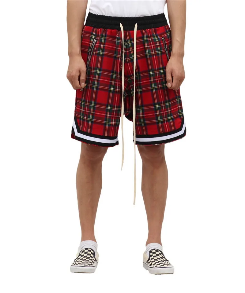 2021 New Summer Scottish Style Shorts Men's Retro Lattice Basketball Sports Casual Hip-Hop Trend Quick-Drying | Мужская одежда